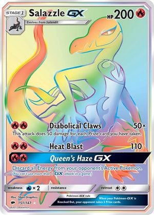 Pokemon TCG - SM - Burning Shadows - Salazzle GX - 151/147 - Holofoil
