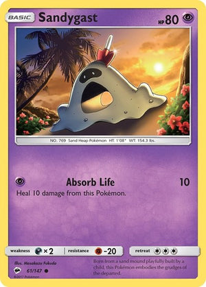 Pokemon TCG - SM - Burning Shadows - Sandygast - 61/147