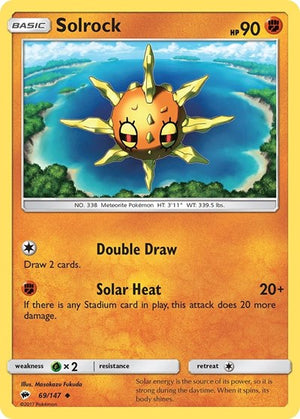 Pokemon TCG - SM - Burning Shadows - Solrock - 69/147