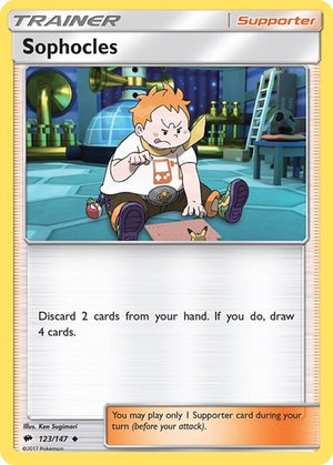 Pokemon TCG - SM - Burning Shadows - Sophocles - 123/147 - Reverse Holofoil