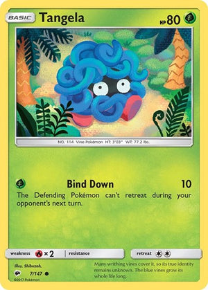 Pokemon TCG - SM - Burning Shadows - Tangela - 7/147 - Reverse Holofoil