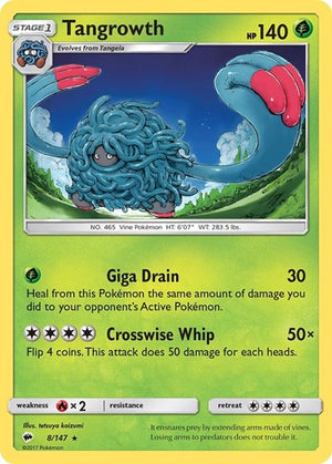 Pokemon TCG - SM - Burning Shadows - Tangrowth - 8/147