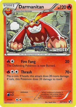 Pokemon TCG - Black & White Promos - Darmanitan - (Prerelease) - 25/114 - Holofoil