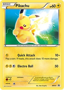 Pokemon TCG - Black & White Promos - Pikachu - BW54 - BW54