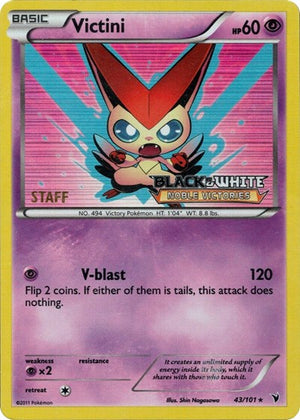 Pokemon TCG - Black & White Promos - Victini - (Prerelease Staff) - 43/101 - Holofoil