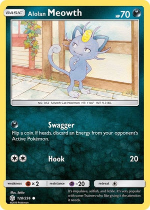Pokemon TCG - SM - Cosmic Eclipse - Alolan Meowth - 128/236