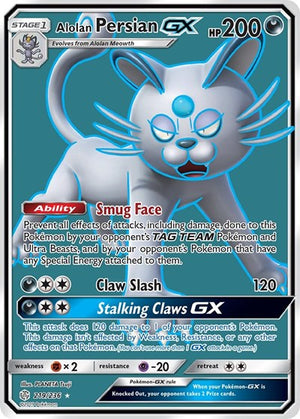 Pokemon TCG - SM - Cosmic Eclipse - Alolan Persian GX - 219/236 - Holofoil