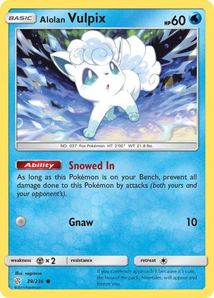 Pokemon TCG - SM - Cosmic Eclipse - Alolan Vulpix - 39/236