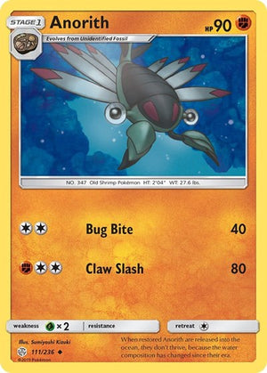 Pokemon TCG - SM - Cosmic Eclipse - Anorith - 111/236