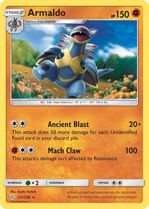 Pokemon TCG - SM - Cosmic Eclipse - Armaldo - 112/236 - Reverse Holofoil