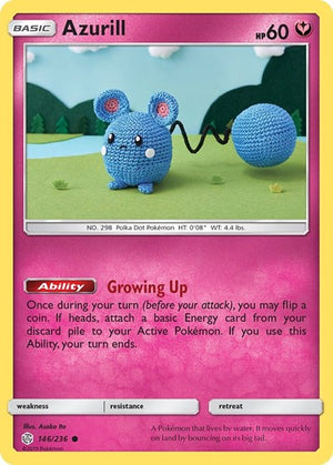 Pokemon TCG - SM - Cosmic Eclipse - Azurill - 146/236 - Reverse Holofoil