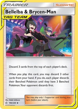 Pokemon TCG - SM - Cosmic Eclipse - Bellelba & Brycen-Man - 186/236