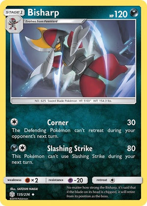 Pokemon TCG - SM - Cosmic Eclipse - Bisharp - 135/236