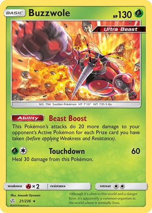 Pokemon TCG - SM - Cosmic Eclipse - Buzzwole - 21/236 - Holofoil