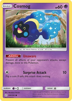Pokemon TCG - SM - Cosmic Eclipse - Cosmog - 100/236 - Cosmo Holofoil