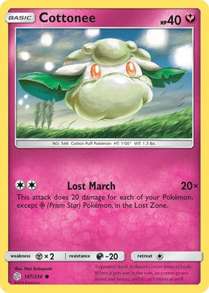 Pokemon TCG - SM - Cosmic Eclipse - Cottonee - 147/236 - Reverse Holofoil