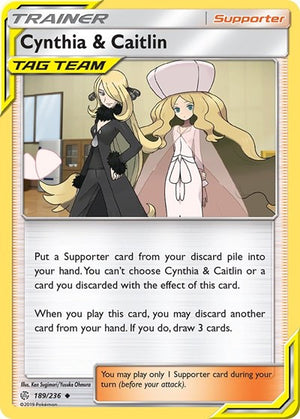 Pokemon TCG - SM - Cosmic Eclipse - Cynthia & Caitlin - 189/236