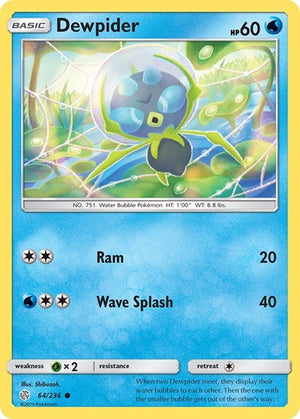 Pokemon TCG - SM - Cosmic Eclipse - Dewpider - 64/236 - Reverse Holofoil