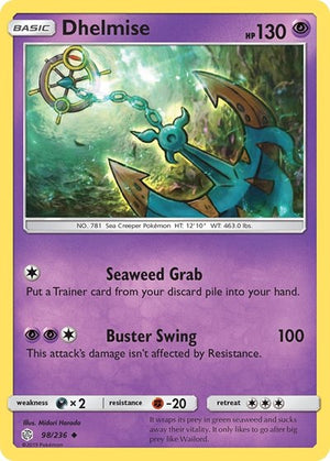 Pokemon TCG - SM - Cosmic Eclipse - Dhelmise - 98/236 - Reverse Holofoil
