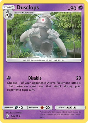 Pokemon TCG - SM - Cosmic Eclipse - Dusclops - 84/236 - Reverse Holofoil