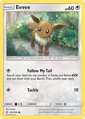 Pokemon TCG - SM - Cosmic Eclipse - Eevee - 167/236 - Reverse Holofoil