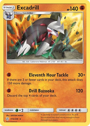 Pokemon TCG - SM - Cosmic Eclipse - Excadrill - 115/236 - Holofoil