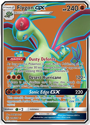 Pokemon TCG - SM - Cosmic Eclipse - Flygon GX - 218/236 - Holofoil