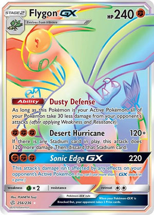Pokemon TCG - SM - Cosmic Eclipse - Flygon GX - 256/236 - Holofoil