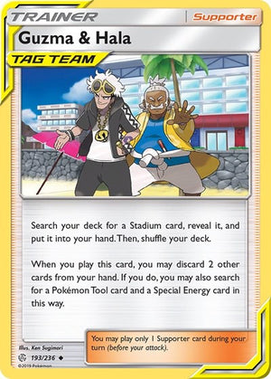 Pokemon TCG - SM - Cosmic Eclipse - Guzma & Hala - 193/236 - Reverse Holofoil