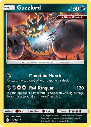 Pokemon TCG - SM - Cosmic Eclipse - Guzzlord - 136/236 - Reverse Holofoil