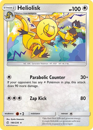Pokemon TCG - SM - Cosmic Eclipse - Heliolisk - 180/236 - Reverse Holofoil