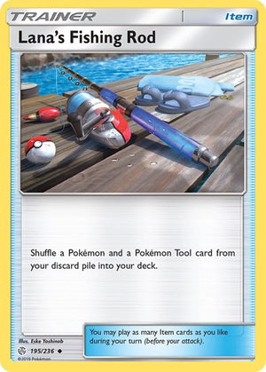 Pokemon TCG - SM - Cosmic Eclipse - Lana's Fishing Rod - 195/236 - Reverse Holofoil