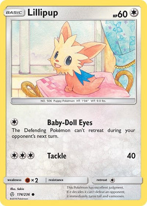 Pokemon TCG - SM - Cosmic Eclipse - Lillipup - 174/236 - Reverse Holofoil
