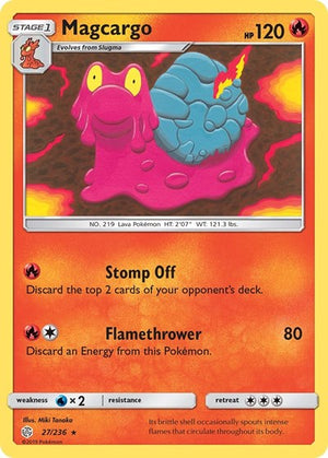 Pokemon TCG - SM - Cosmic Eclipse - Magcargo - 27/236 - Reverse Holofoil