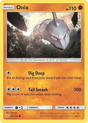 Pokemon TCG - SM - Cosmic Eclipse - Onix - 105/236