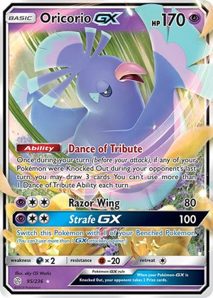 Pokemon TCG - SM - Cosmic Eclipse - Oricorio GX - 95/236 - Holofoil