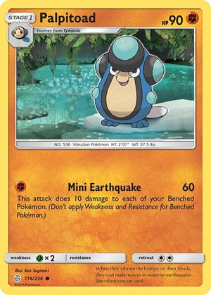 Pokemon TCG - SM - Cosmic Eclipse - Palpitoad - 116/236 - Reverse Holofoil