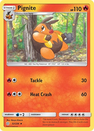 Pokemon TCG - SM - Cosmic Eclipse - Pignite - 32/236