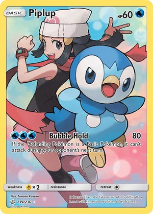 Pokemon TCG - SM - Cosmic Eclipse - Piplup - 239/236 - Holofoil