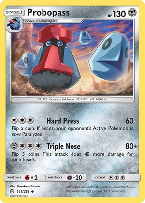Pokemon TCG - SM - Cosmic Eclipse - Probopass - 141/236 - Reverse Holofoil