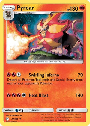Pokemon TCG - SM - Cosmic Eclipse - Pyroar - 37/236