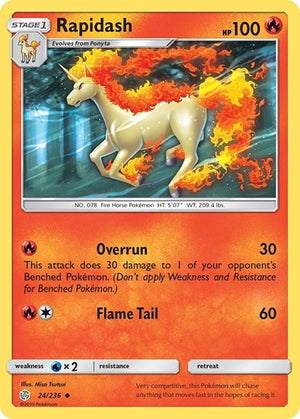 Pokemon TCG - SM - Cosmic Eclipse - Rapidash - 24/236 - Reverse Holofoil