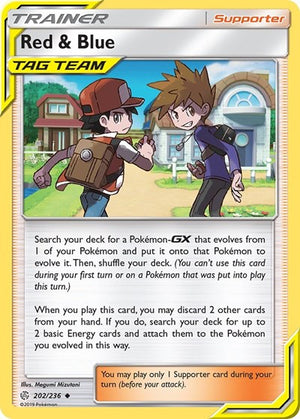 Pokemon TCG - SM - Cosmic Eclipse - Red & Blue - 202/236 - Reverse Holofoil