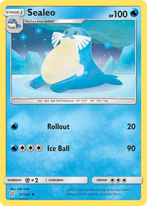 Pokemon TCG - SM - Cosmic Eclipse - Sealeo - 51/236