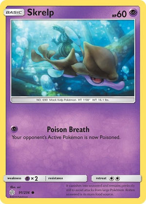 Pokemon TCG - SM - Cosmic Eclipse - Skrelp - 91/236 - Reverse Holofoil