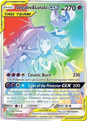 Pokemon TCG - SM - Cosmic Eclipse - Solgaleo & Lunala GX - 254/236 - Holofoil