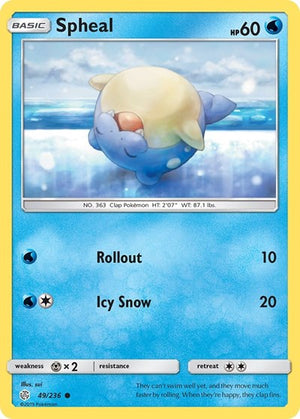 Pokemon TCG - SM - Cosmic Eclipse - Spheal - 49/236 - Reverse Holofoil