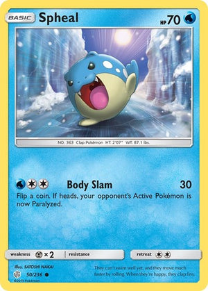 Pokemon TCG - SM - Cosmic Eclipse - Spheal - 50/236 - Reverse Holofoil