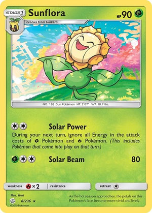 Pokemon TCG - SM - Cosmic Eclipse - Sunflora - 8/236