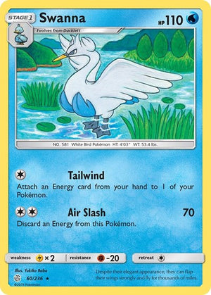 Pokemon TCG - SM - Cosmic Eclipse - Swanna - 60/236